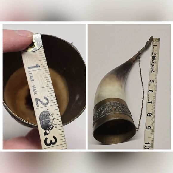 Vintage USSR Georgian Caucasian Horn Traditional Bullhorn Wine Drink Cup - Picture 8 of 8